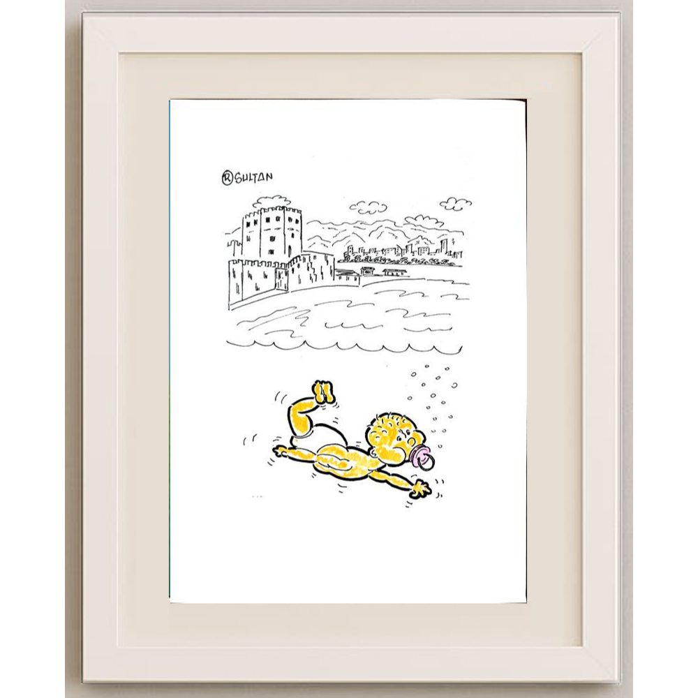 Reshad Sultanovic 29x21cm Orijinal Karikatür BOD00397