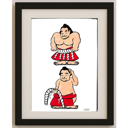 Sage Miyata 29x21cm Orijinal Karikatür BOD00399