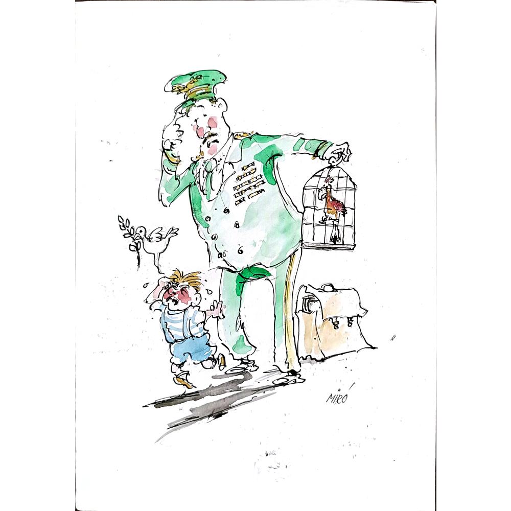 Georgijevski Miroslav 29x21cm Orijinal Karikatür BOD00400