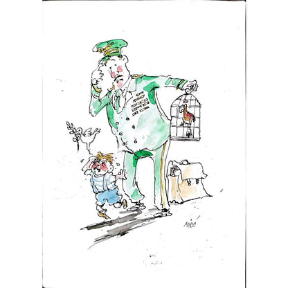 Georgijevski Miroslav 29x21cm Orijinal Karikatür BOD00400