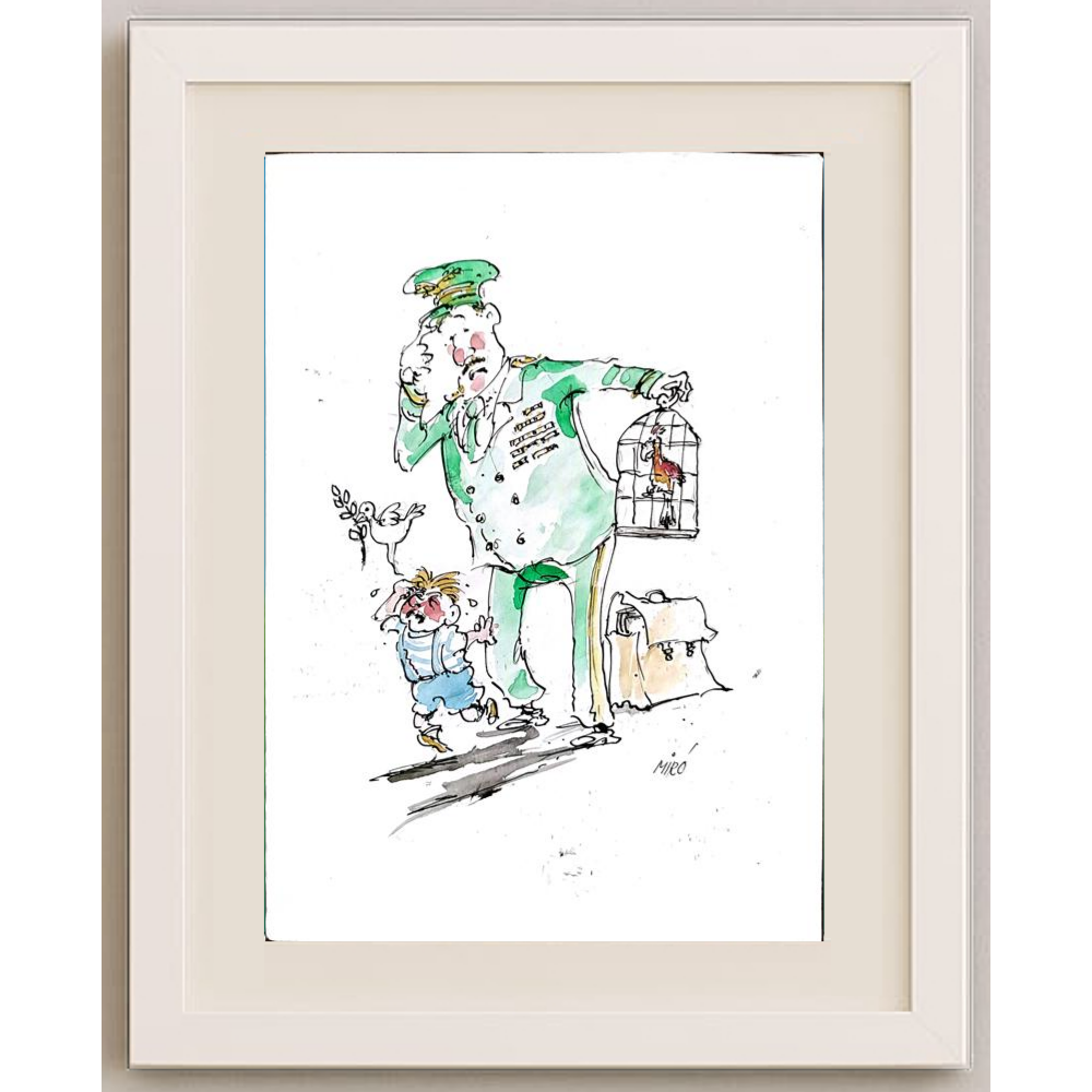 Georgijevski Miroslav 29x21cm Orijinal Karikatür BOD00400