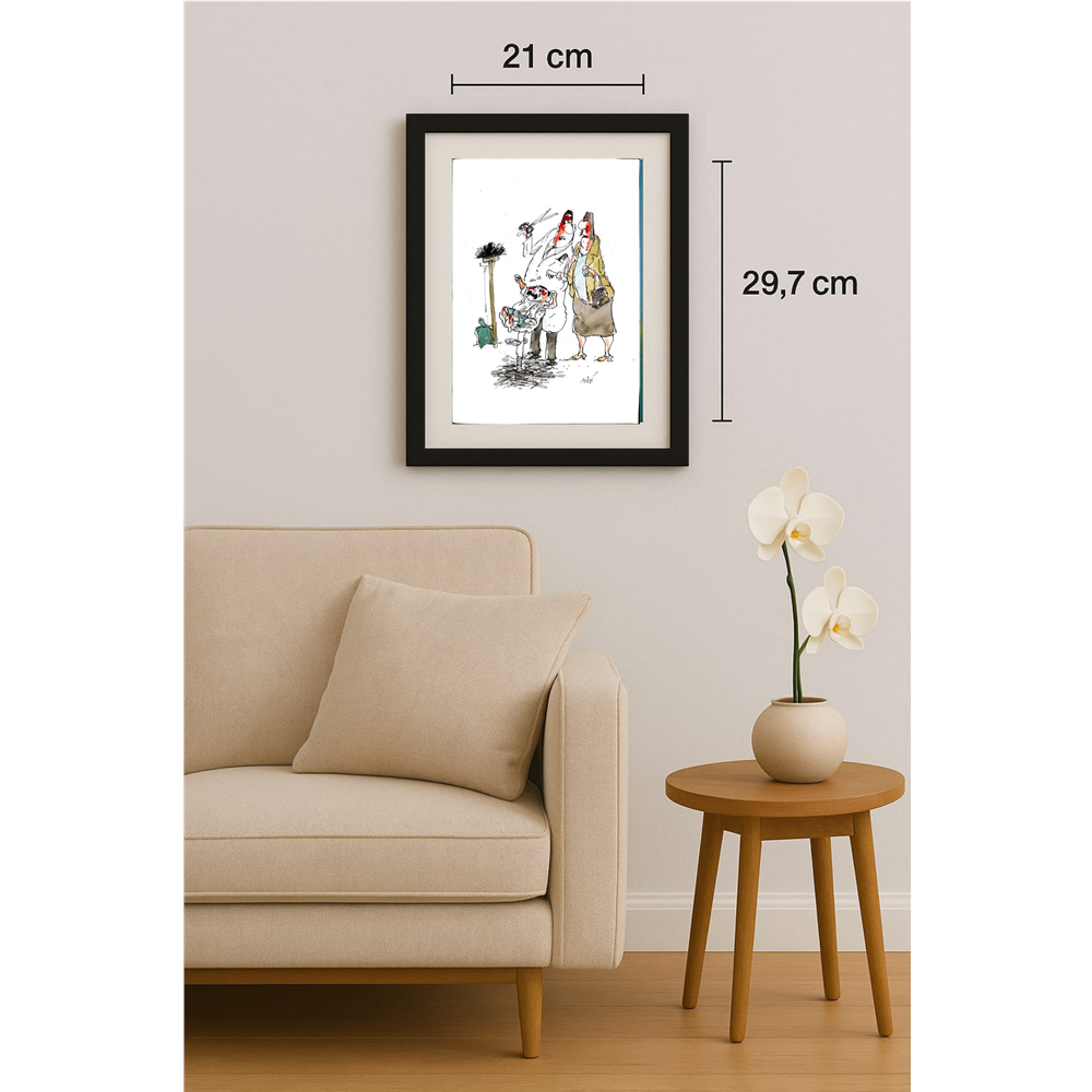 Georgijevski Miroslav 29x21cm Orijinal Karikatür BOD00401