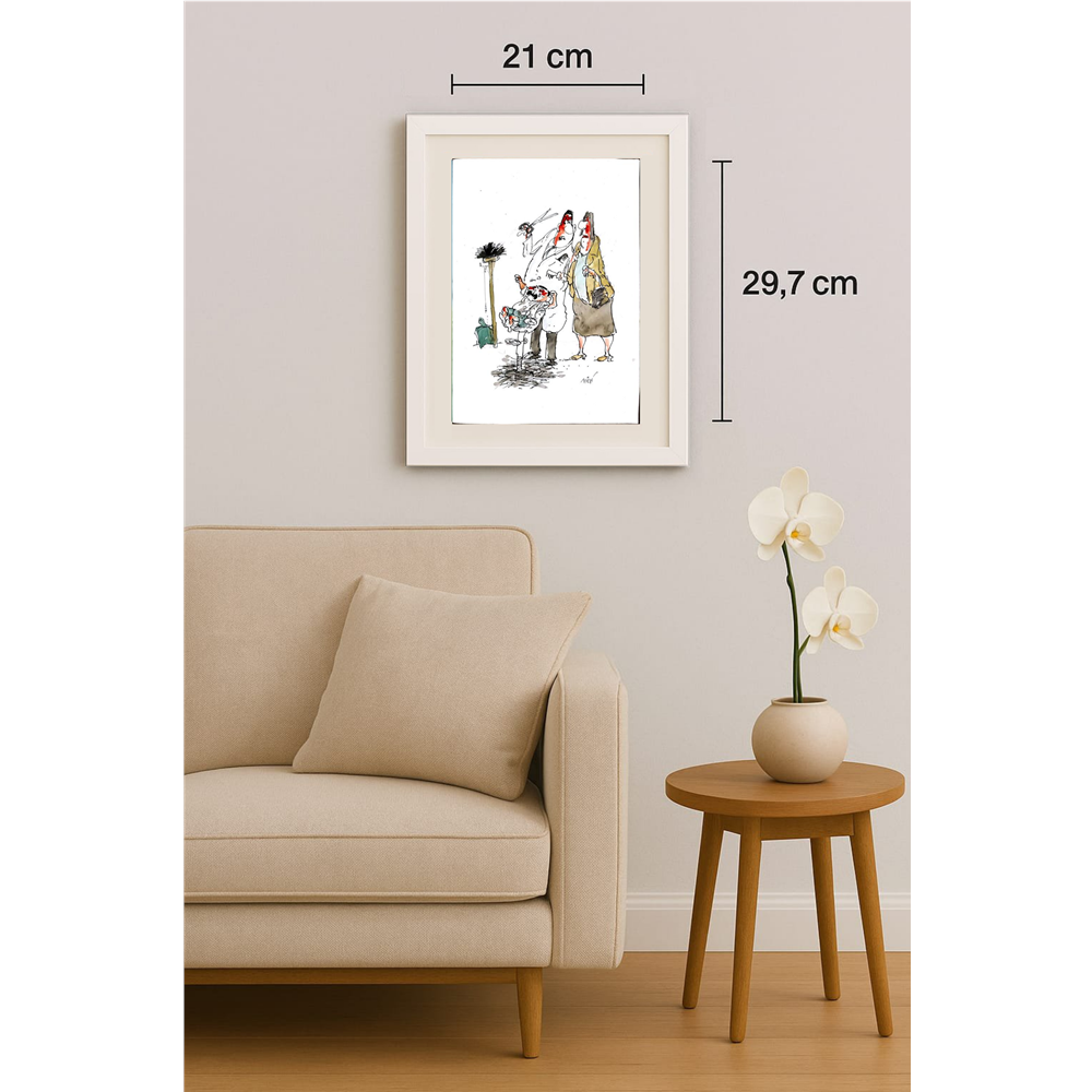 Georgijevski Miroslav 29x21cm Orijinal Karikatür BOD00401
