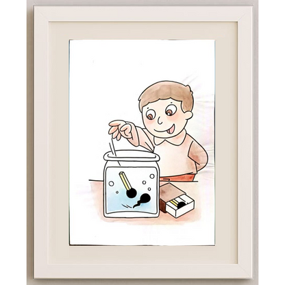 lou Pei Dong 29x21cm Orijinal Karikatür BOD00403