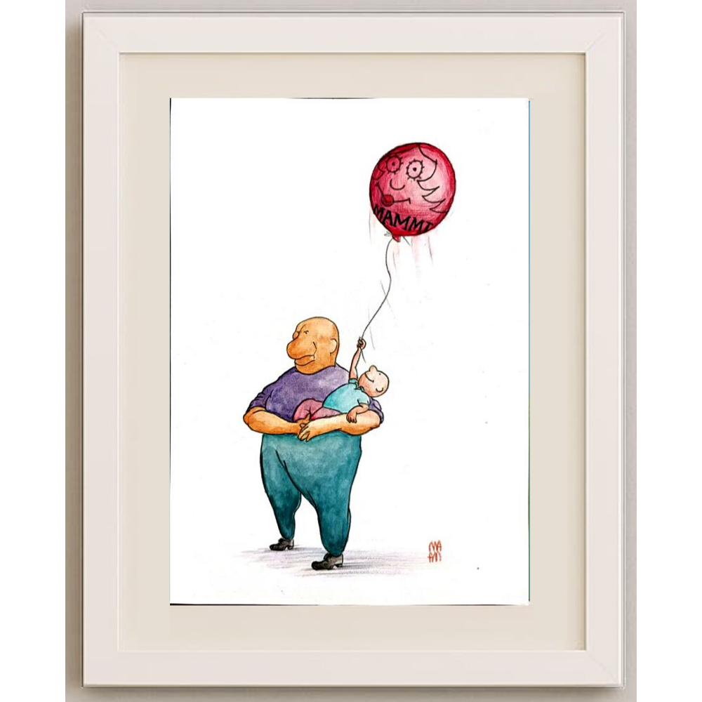 Majid Amini 35x21cm Orijinal Karikatür BOD00413