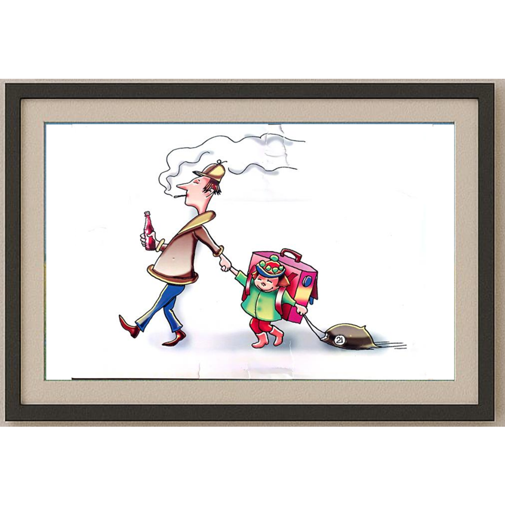 Evgeny Kran 29x21cm Orijinal Karikatür BOD00415