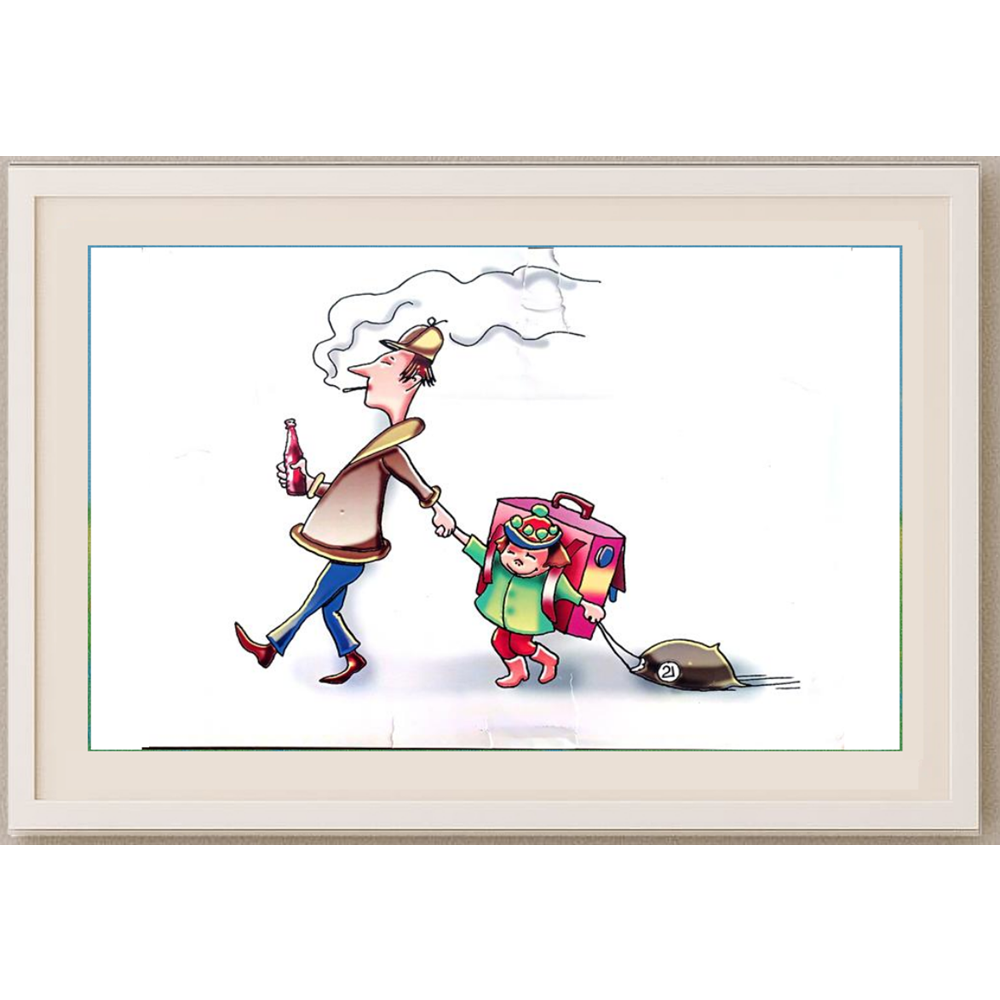 Evgeny Kran 29x21cm Orijinal Karikatür BOD00415