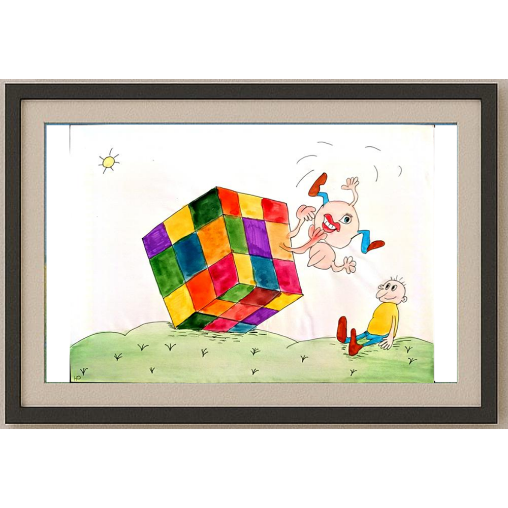 Roslyakova Nadya 29x21cm Orijinal Karikatür BOD00417