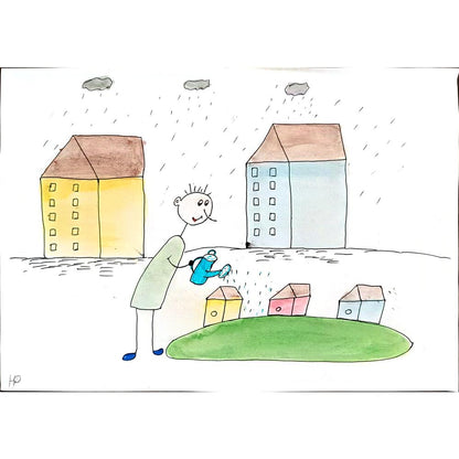 Roslyakova Nadya 29x21cm Orijinal Karikatür BOD00419