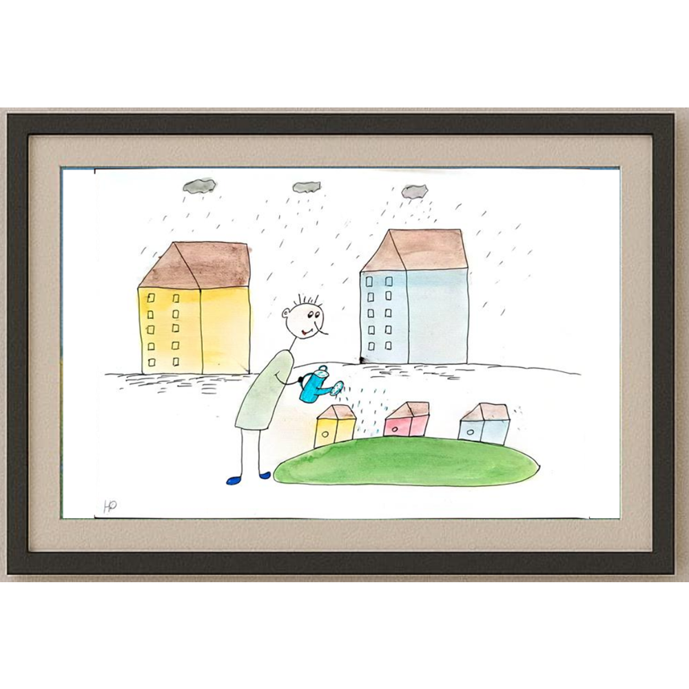 Roslyakova Nadya 29x21cm Orijinal Karikatür BOD00419