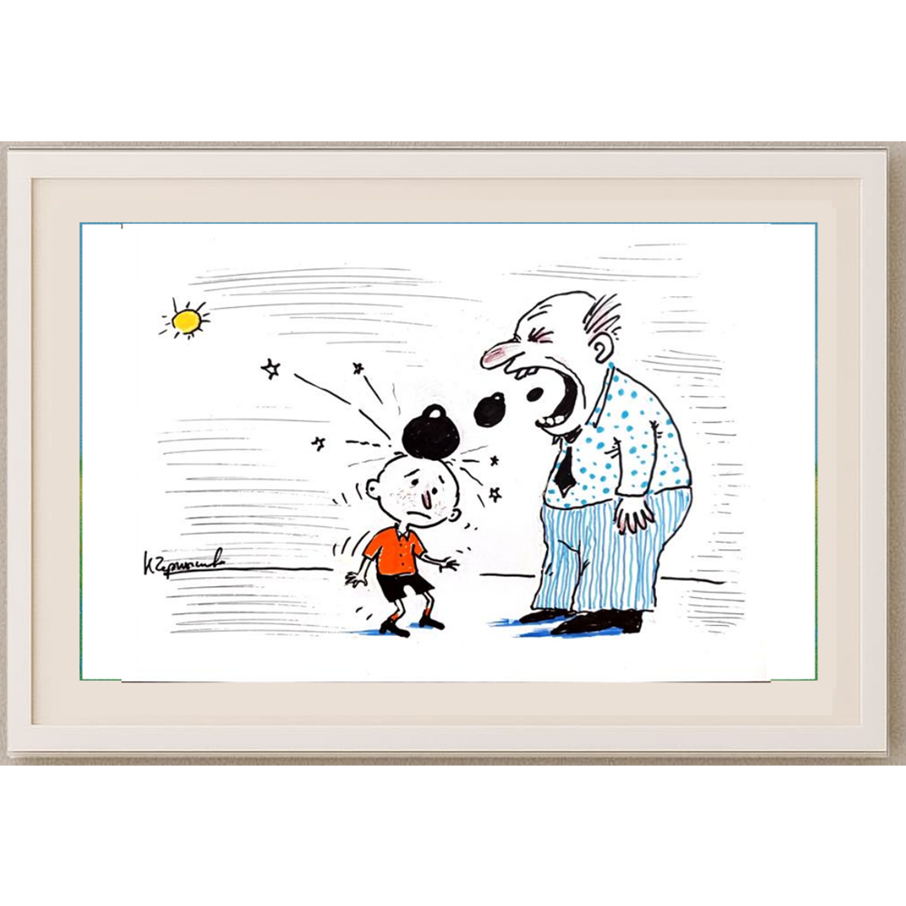 Nickolay Chernyshev 29x21cm Orijinal Karikatür BOD00432