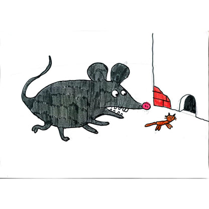 Kozlova Masha 29x21cm Orijinal Karikatür BOD00439