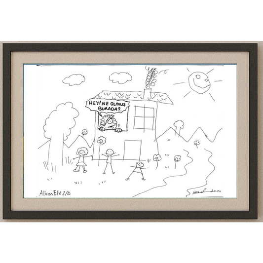 Alican Efe 29x21cm Orijinal Karikatür BOD00449