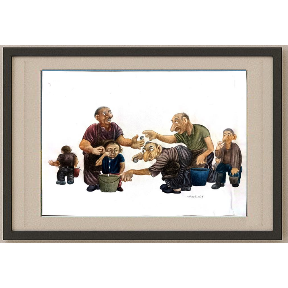 Ahmet Ümit 35x25cm Orijinal Karikatür BOD00451