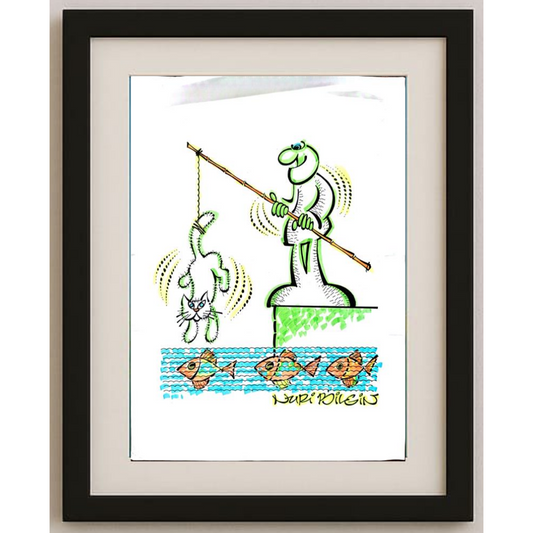 Nuri Bilgin 35x25cm Orijinal Karikatür BOD00452