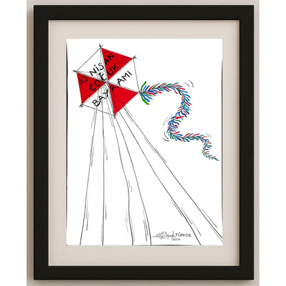 Mete Ağaoğlu 39x30cm Orijinal Karikatür BOD00454
