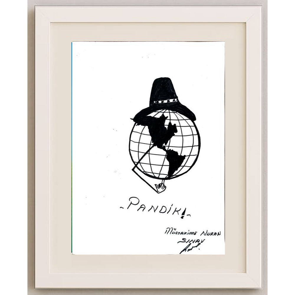 Müstakime Nuran Sınav 29x21cm Orijinal Karikatür BOD00461