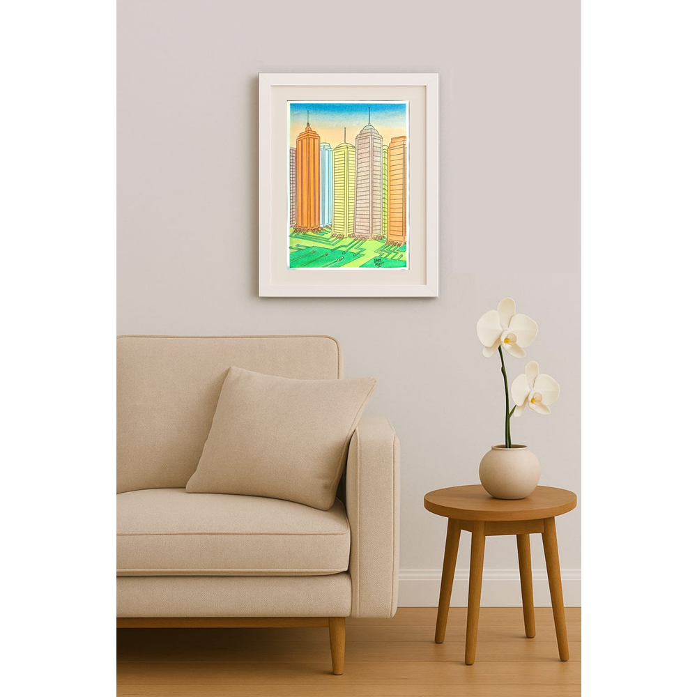 Ümit Müfit Dinçay 29x21cm Orijinal Karikatür BOD00462