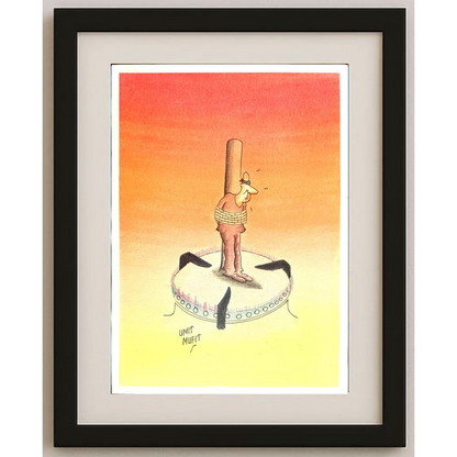Ümit Müfit Dinçay 29x21cm Orijinal Karikatür BOD00464
