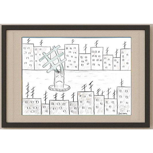 Zerrin Tığlıoğlu 29x21cm Orijinal Karikatür BOD00465