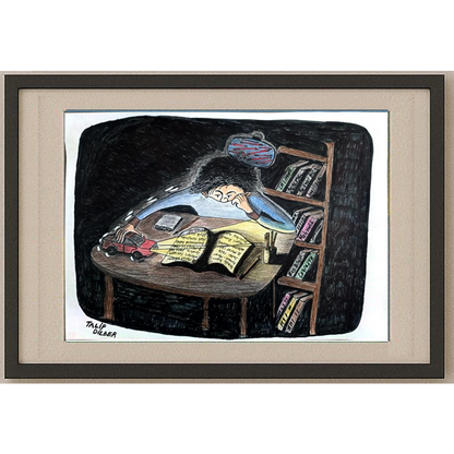 Talip Dilber 29x21cm Orijinal Karikatür BOD00467