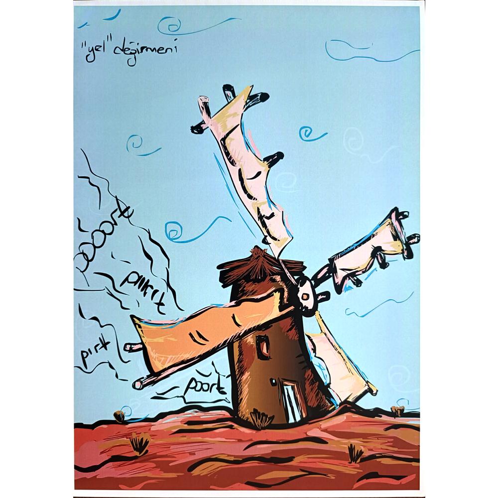 Duygu Saraçoğlu 29x21cm Orijinal Karikatür BOD00470