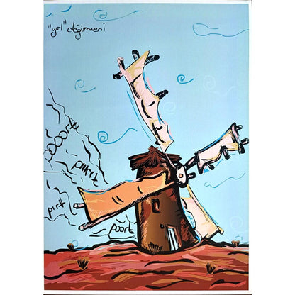 Duygu Saraçoğlu 29x21cm Orijinal Karikatür BOD00470