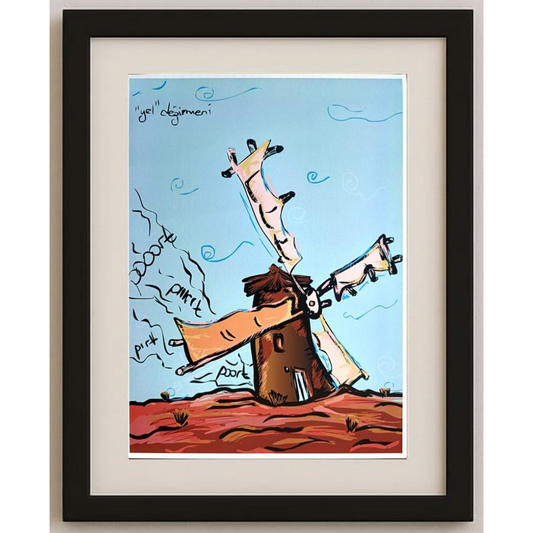 Duygu Saraçoğlu 29x21cm Orijinal Karikatür BOD00470