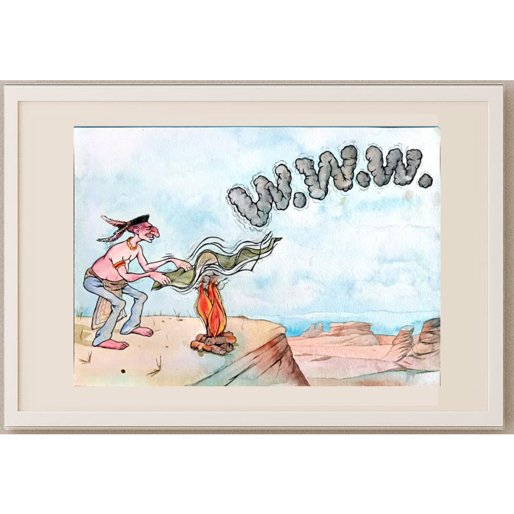 Yavuz Özhan Önür 29x21cm Orijinal Karikatür BOD00472