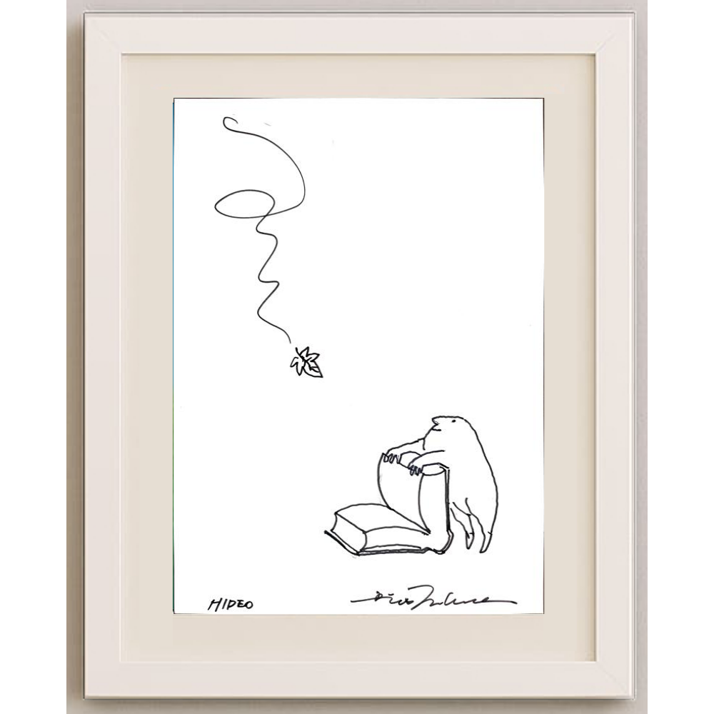 Hideo 29x21cm Orijinal Karikatür BOD00474