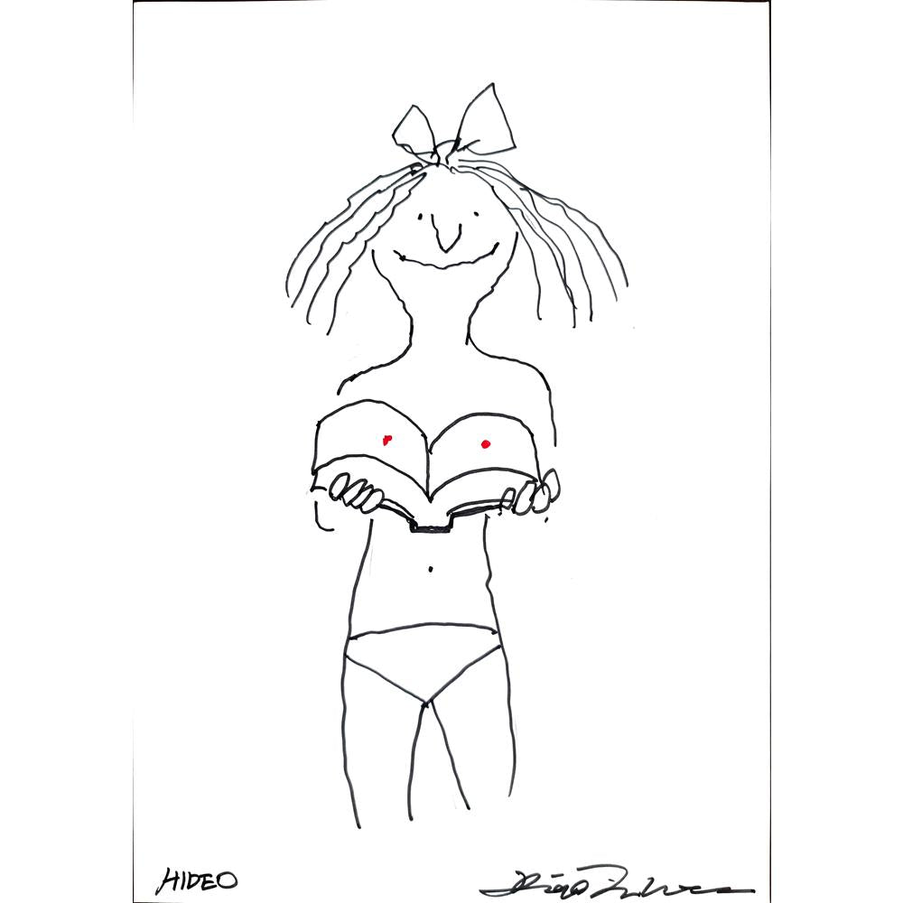 Hideo 29x21cm Orijinal Karikatür BOD00475