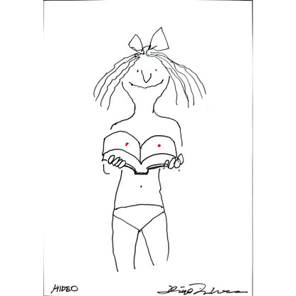 Hideo 29x21cm Orijinal Karikatür BOD00475