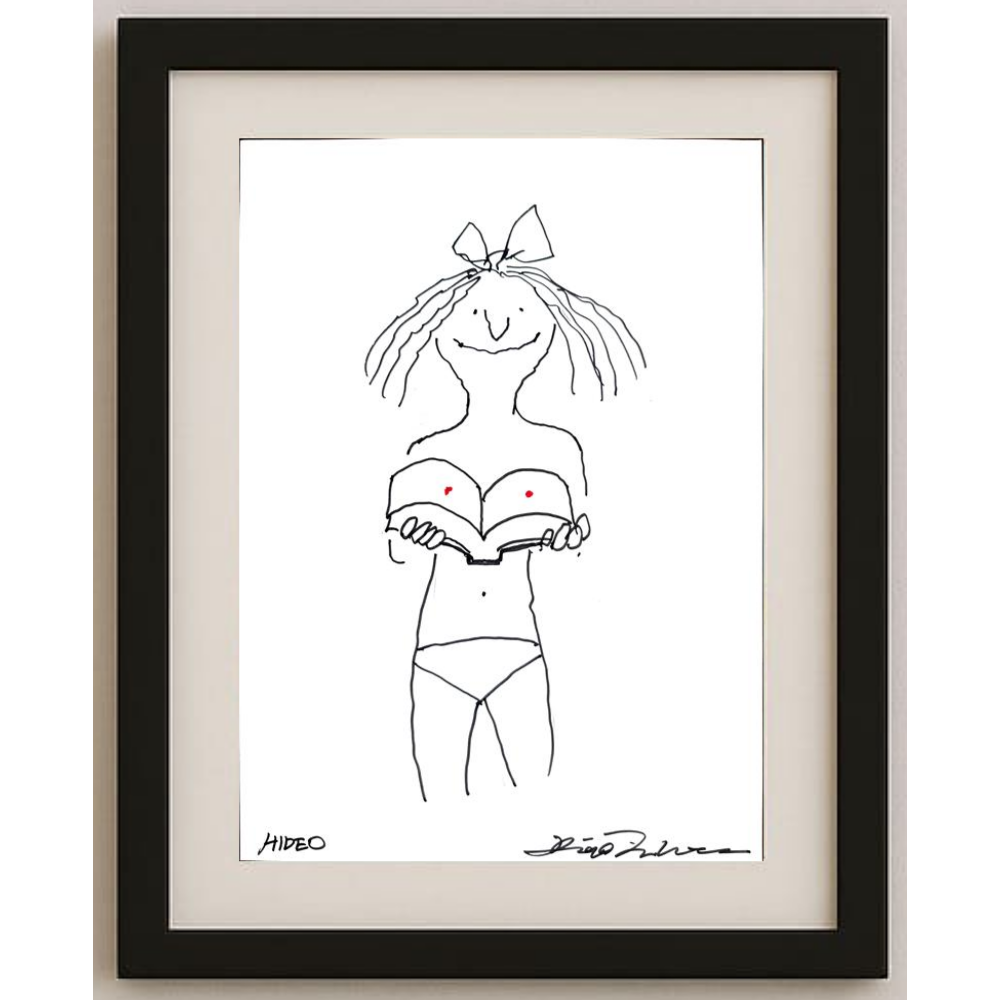 Hideo 29x21cm Orijinal Karikatür BOD00475
