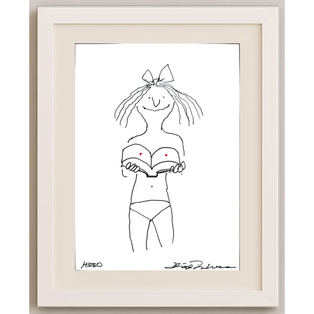 Hideo 29x21cm Orijinal Karikatür BOD00475