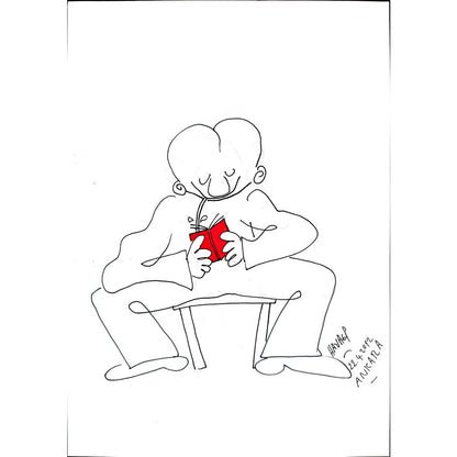 Hayati Boyacıoğlu 29x21cm Orijinal Karikatür BOD00476