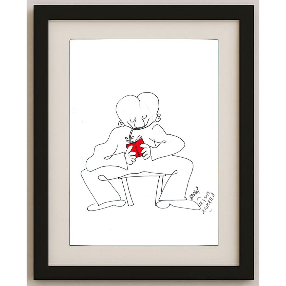 Hayati Boyacıoğlu 29x21cm Orijinal Karikatür BOD00476