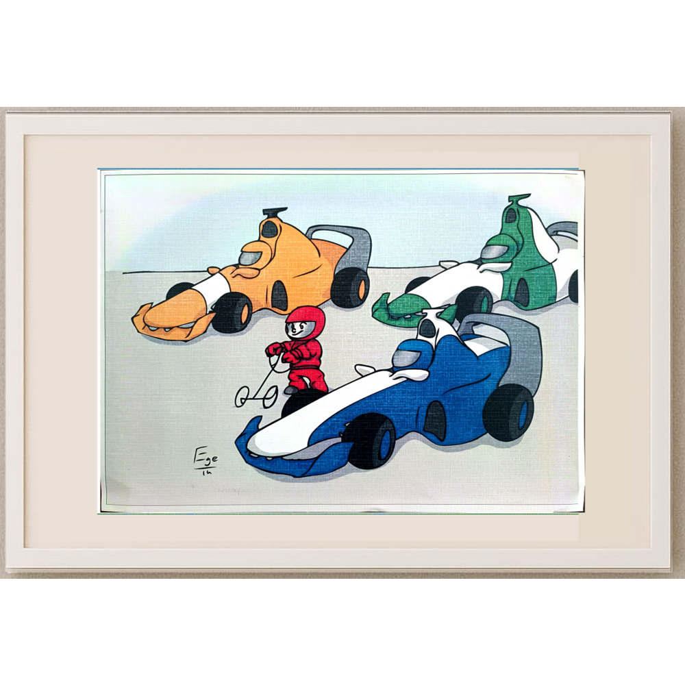 Ege 29x21cm Orijinal Karikatür BOD00477