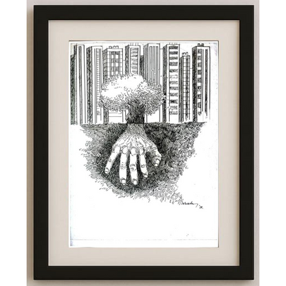 Ümit Sarıaslan 29x21cm Orijinal Karikatür BOD00481