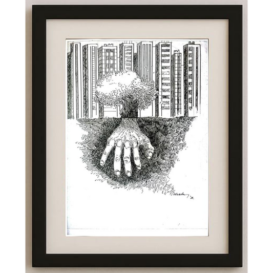 Ümit Sarıaslan 29x21cm Orijinal Karikatür BOD00481