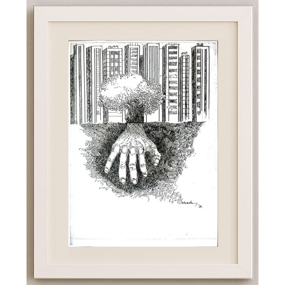 Ümit Sarıaslan 29x21cm Orijinal Karikatür BOD00481