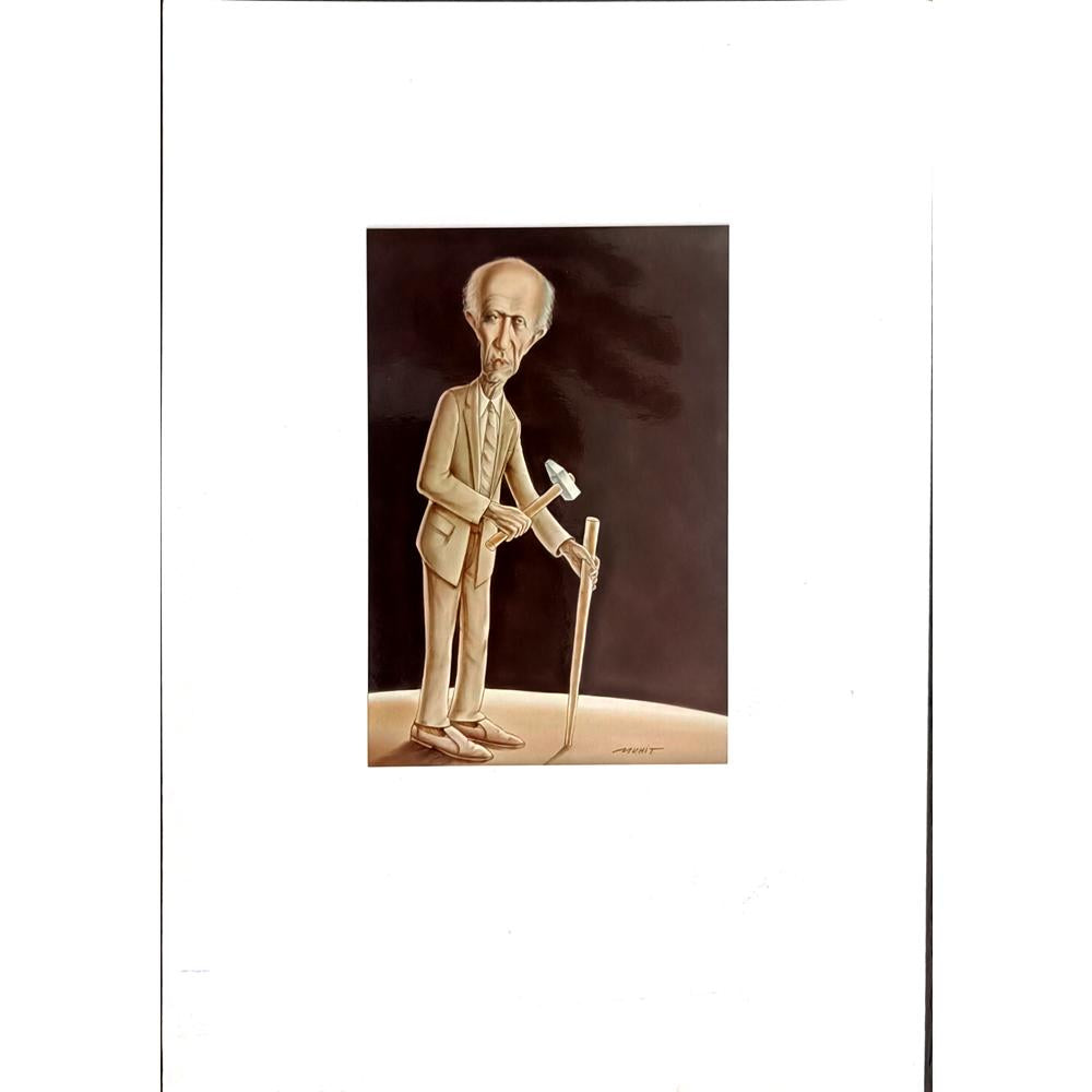 Muhittin Köroğlu 12x9cm Orijinal Karikatür BOD00482