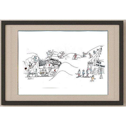 Selim Tokgöz 35x22cm Orijinal Karikatür BOD00484