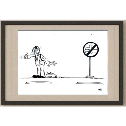 Deniz Koç 29x21cm Orijinal Karikatür BOD00487