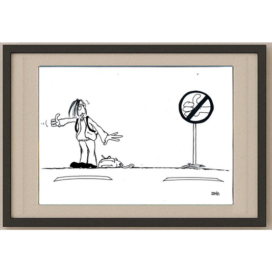 Deniz Koç 29x21cm Orijinal Karikatür BOD00487