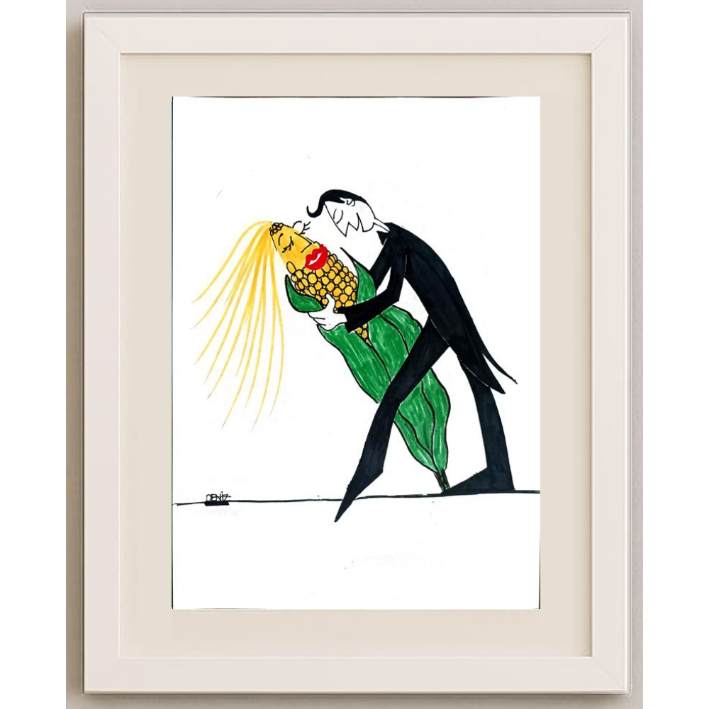 Deniz Koç 29x21cm Orijinal Karikatür BOD00492