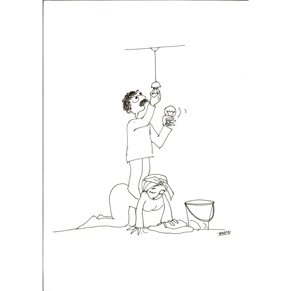 Deniz Koç 29x21cm Orijinal Karikatür BOD00497