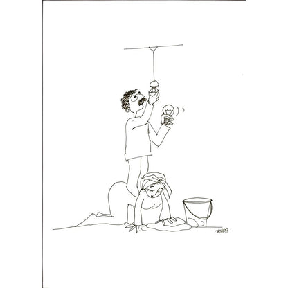 Deniz Koç 29x21cm Orijinal Karikatür BOD00497