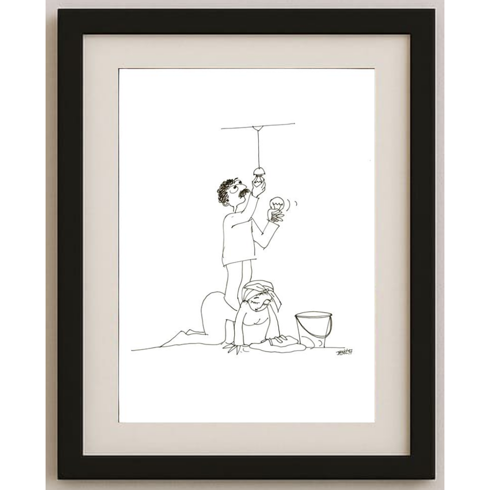 Deniz Koç 29x21cm Orijinal Karikatür BOD00497