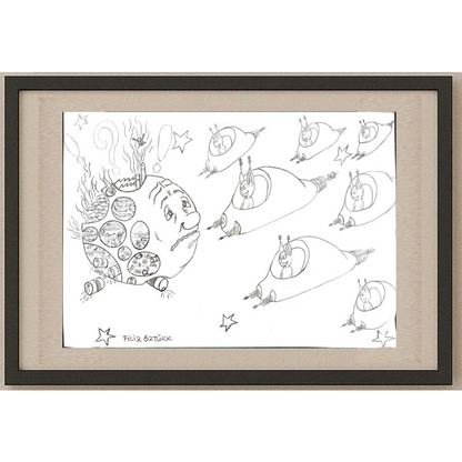 Filiz Öztürk 29x21cm Orijinal Karikatür BOD00500