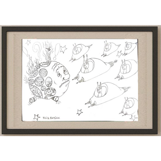 Filiz Öztürk 29x21cm Orijinal Karikatür BOD00500